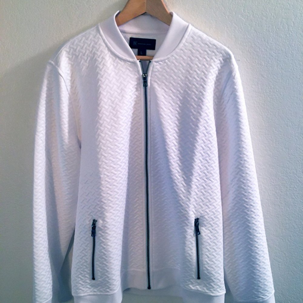NWT! INC White Bomber Jacket
